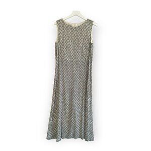 Rene Lezard Sleeveless Midi Dress in Print, Size 40‎ German (US10/L)
